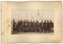 Two Original Photographs From 1890-91, at the Time of the Wounded Knee Massacre -- Photographs Show Federal Forces Arriving in Pine Ridge to Combat the ''Ghost Dancers''